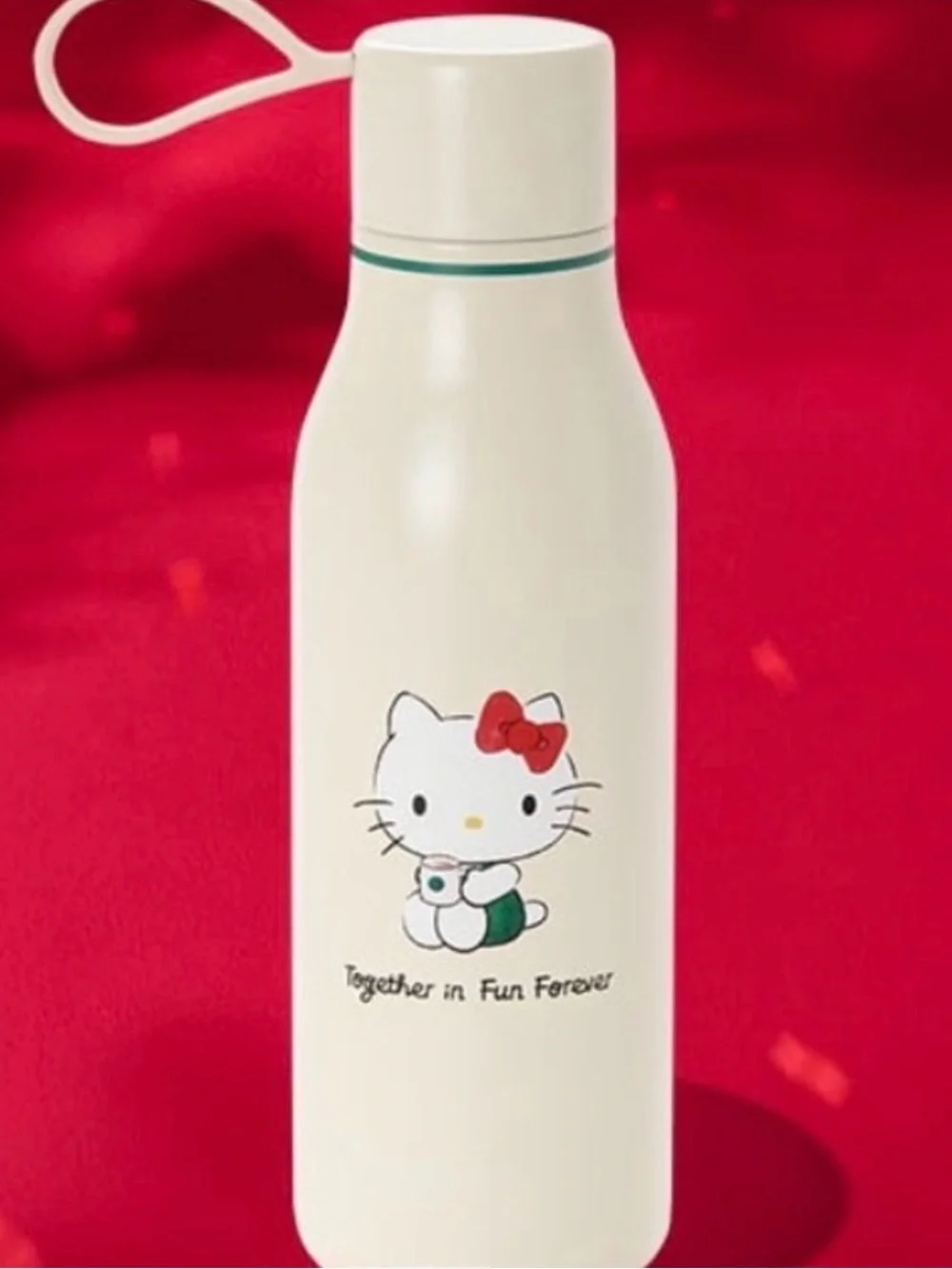 Hello Kitty Dark Green Tag with White Logo